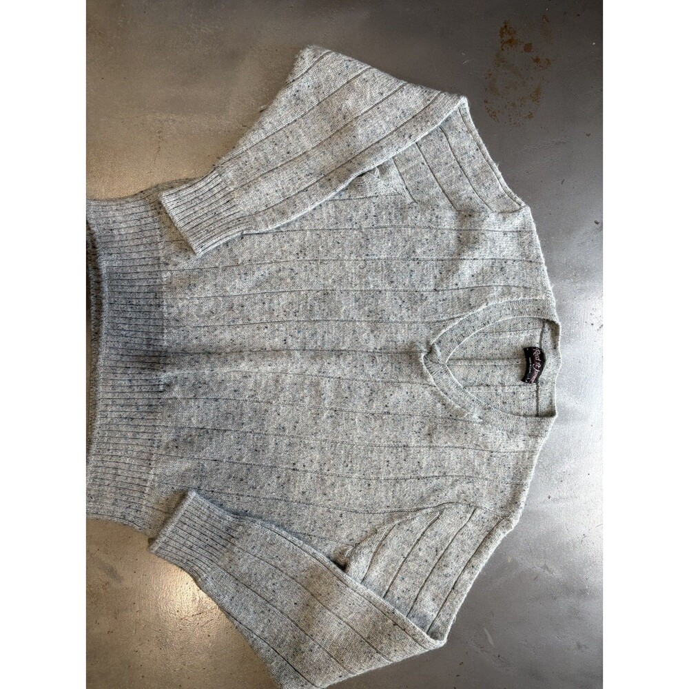 Reed St James Sweater Size Large Gray Vintage Crew Neck